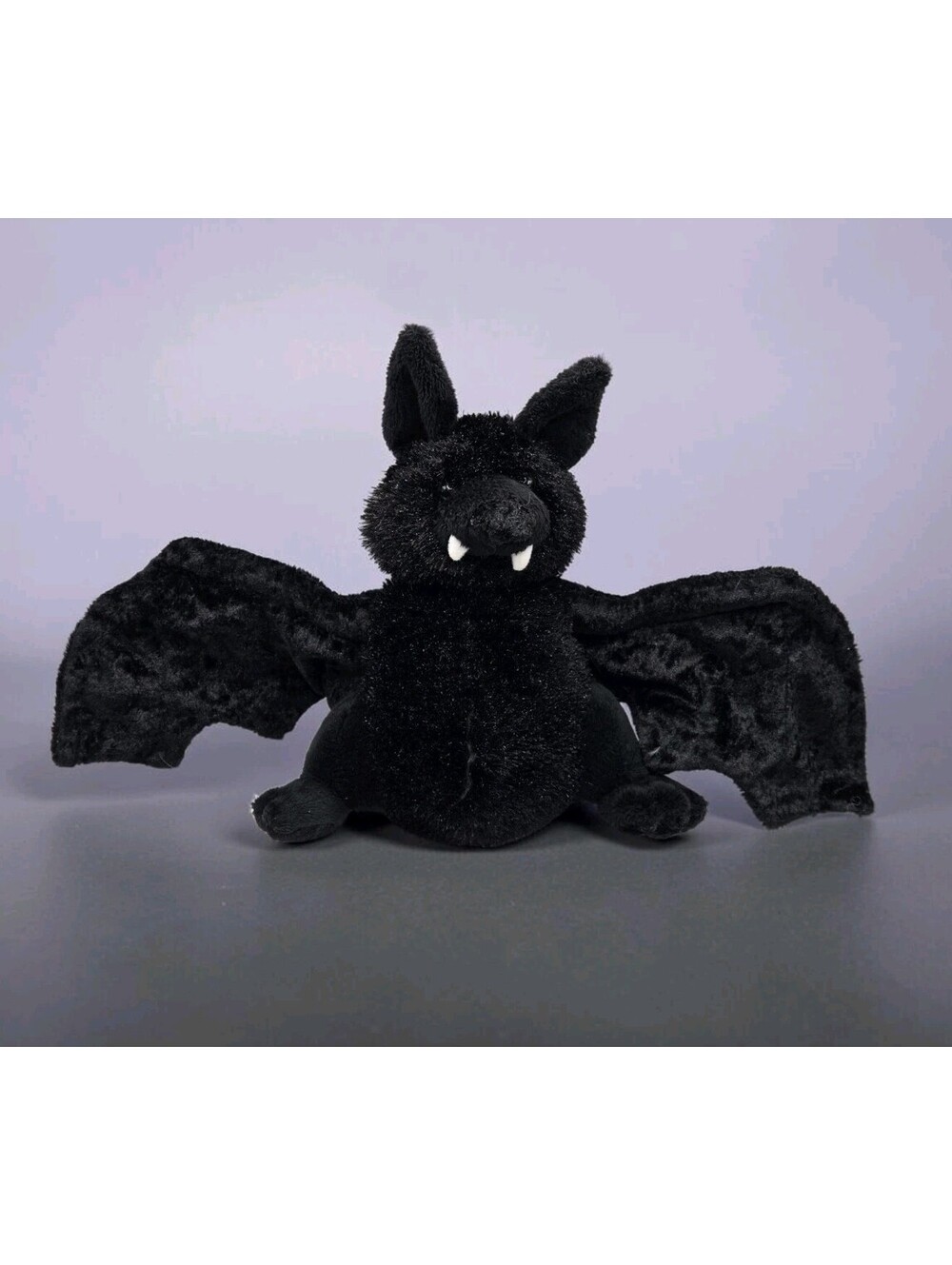 Ganz Webkinz Bat Black Plush Stuffed Animal Vampire Fangs HM393 2008 Toy No Code
